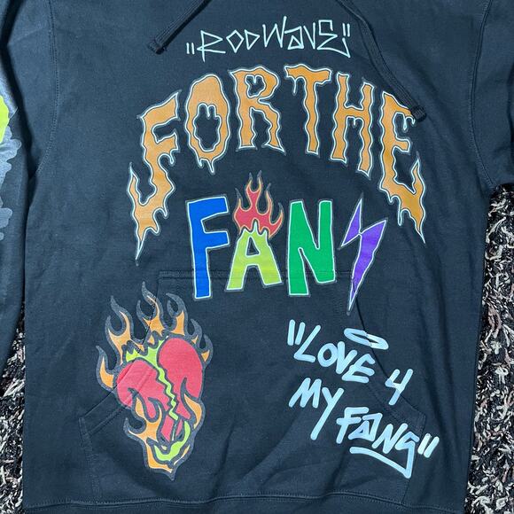 Rod Wave Soul Fly For the Fans Black pullover Hoodie Mens Sz M New - Picture 2 of 7
